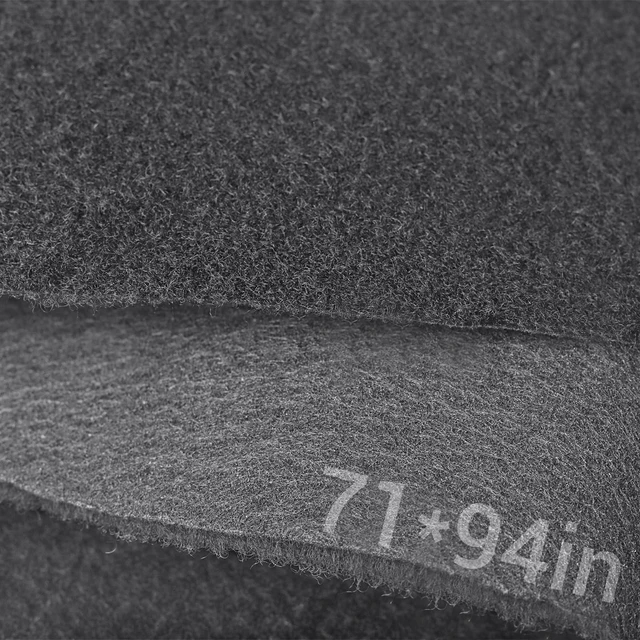 Main image of Black Underfelt Carpet for Speaker, Sub Box Carpet, Auto, RV, Boat, Marine, Truck, Car Trunk Felt Fabric Material, Soft and Durable (Dark Grey, 71x94 inch)