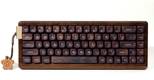Main image of XVX MU68 Wooden Keyboard,Wireless RGB Mechanical Gaming Keyboard
