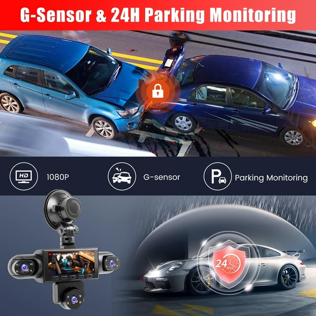 Alt view image 4 of 5 - Fuluku 5Channel Dash Cam Front and Rear Left Right Inside Camera for Cars