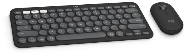 Main image of Logitech Pebble 2 Compact Wireless Keyboard & Mouse for Mac, iPad, Graphite