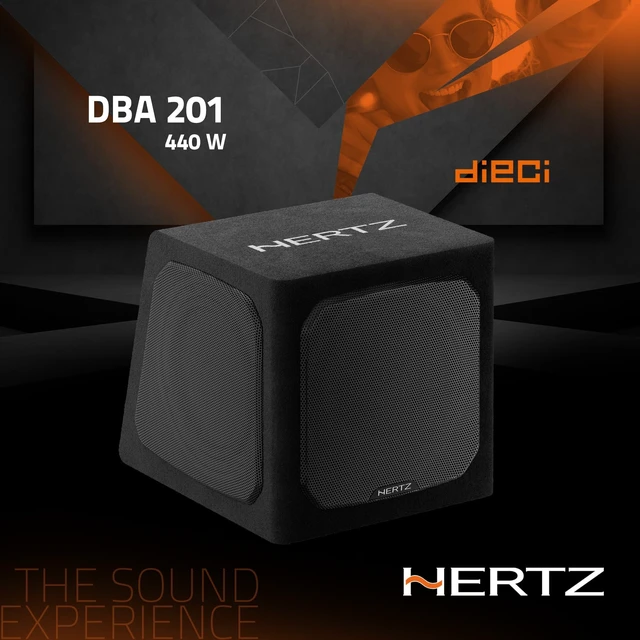 Alt view image 3 of 5 - HERTZ DBA 201 8" (200mm) Active Sub Box-Dual Passive Radiators