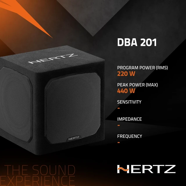 Alt view image 5 of 5 - HERTZ DBA 201 8" (200mm) Active Sub Box-Dual Passive Radiators