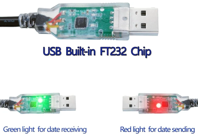 Alt view image 4 of 5 - Xiusiyt USB RS485-WE-5000-BT Serial Adapter Cable, USB to RS-485, RS485-WE Converter Cable 6 Wire End, Built-in FT232 IC, 16FT / 5M