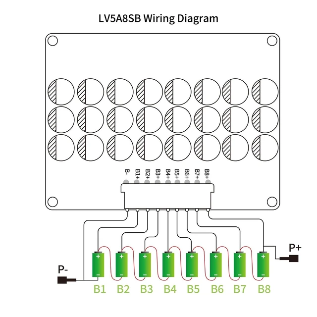 Alt view image 4 of 5 - LVNOON 5.5A 5S to 21S 5S 6S 7S 8S 9S 10S 12S 14S 16S 17S 21S Smart Active Balancer Active Equalizer Balancer for li-ion NCM Lifepo4 LFP LTO Battery Energy Capacitor (6S-8S)