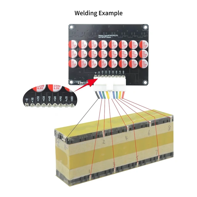 Alt view image 5 of 5 - LVNOON 5.5A 5S to 21S 5S 6S 7S 8S 9S 10S 12S 14S 16S 17S 21S Smart Active Balancer Active Equalizer Balancer for li-ion NCM Lifepo4 LFP LTO Battery Energy Capacitor (6S-8S)