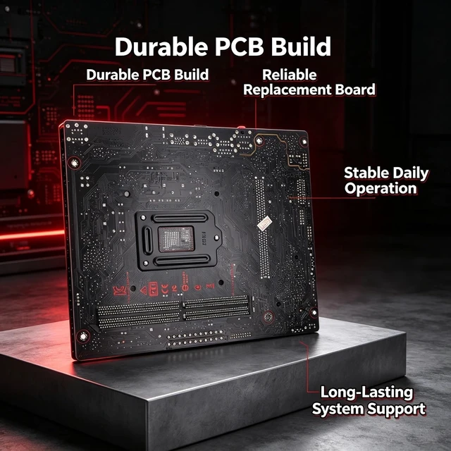 Alt view image 5 of 5 - EBTOOLS H410M V3 Computer Motherboard, LGA 1200 Socket for 10th Gen Core i9 i7 i5 i3 Pentium Gold Celeron CPU, Dual Channel DDR4 64GB 2933MHz, with 24 Pin 4 Pin Power Connectors