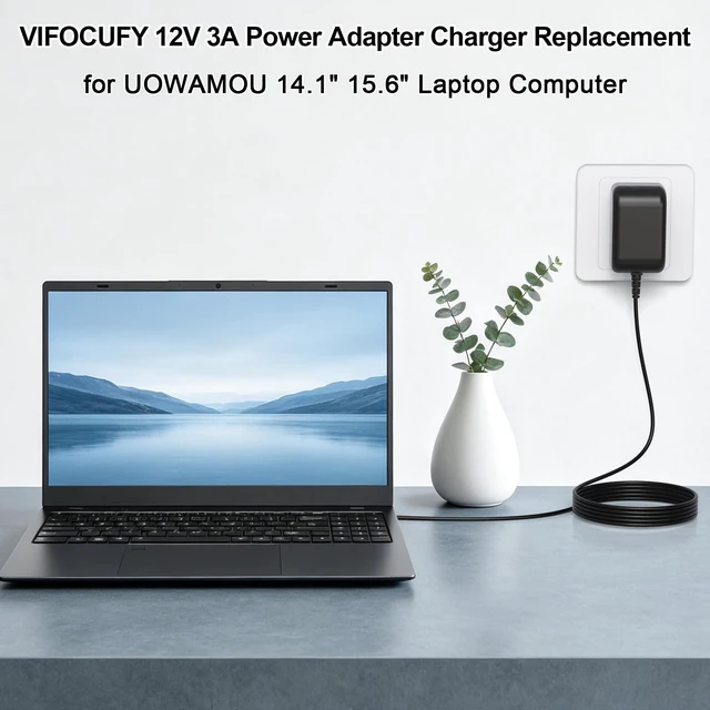 Alt view image 2 of 5 - VIFOCUFY 12V USB-C Adapter Charger for UOWAMOU Laptop BTC501 BTC512 BTC511