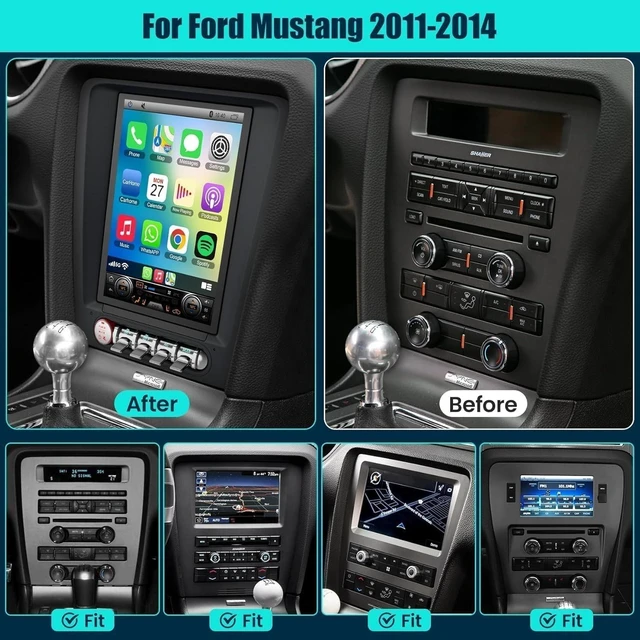Alt view image 5 of 5 - 4+64 8-Core for Ford Mustang 2010 2011 2012 2013 2014 Android 13 Car Radio, 9.7 Inch IPS Touch Screen Car Stereo with Wireless Carplay/Android Auto,GPS, WiFi, Bluetooth,FM, Support OBD2/DVR/DSP