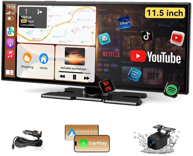 Main image of 11.5 inch CarPlay Screen for Car, Built-in N-etflix/YouTube and Other apps