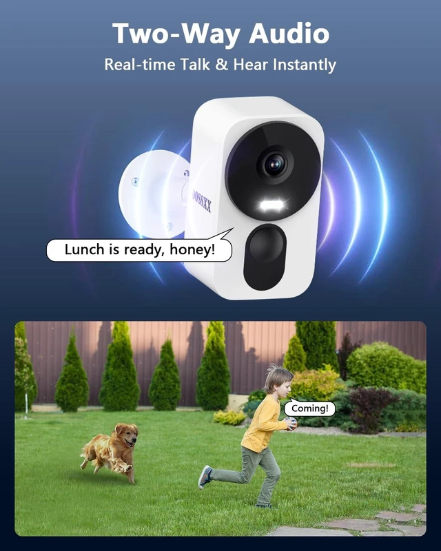 Alt view image 2 of 5 - 4MP Solar Powered Camera Wireless Outdoor Security Cameras Battery 1 Pack