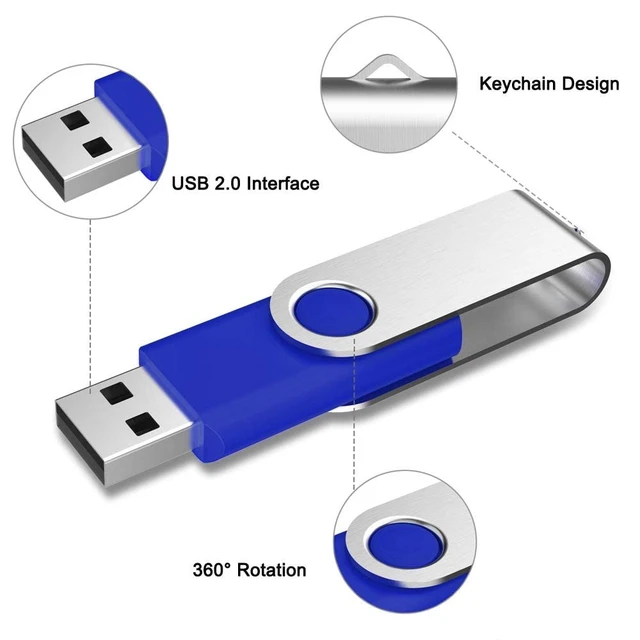 Alt view image 2 of 5 - Aiibe 64GB USB Flash Drive 50 Pack Thumb Drive 64GB Flash Drives USB Drive Bulk USB 2.0 Memory Stick Jump Drives 64 GB Multipack, Blue