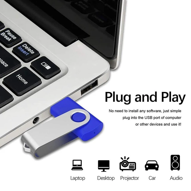 Alt view image 3 of 5 - Aiibe 64GB USB Flash Drive 50 Pack Thumb Drive 64GB Flash Drives USB Drive Bulk USB 2.0 Memory Stick Jump Drives 64 GB Multipack, Blue