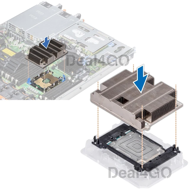 Alt view image 3 of 5 - Deal4GO 125W+ 1U CPU Cooling Heatsink Module w/Bracket C6R9H 0F8NV Replacement for Dell PowerEdge R640 R740 R740XD XC740xd