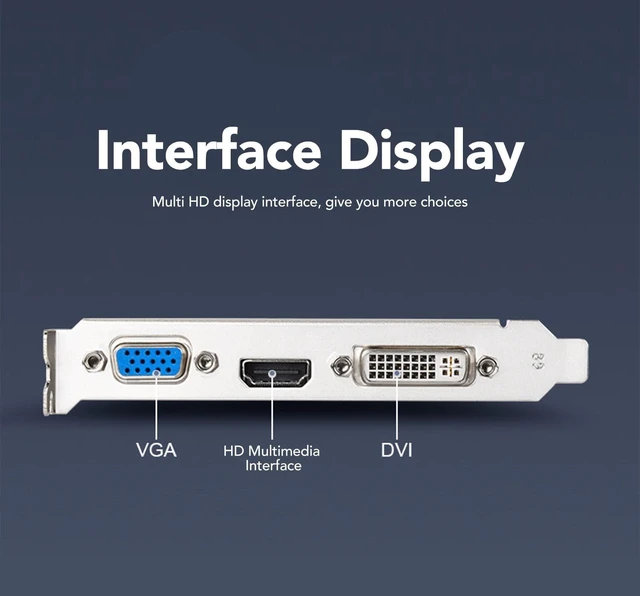 Alt view image 4 of 5 - ciciglow Graphics Card, 730 4G DDR3B 128bit Computer Graphics Card with Cooling Fan, Support VGA DVI HDMI Output PCI Express 2.0 x 16 Bus Interface