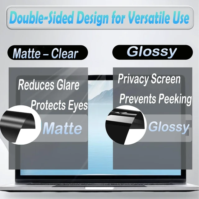 Alt view image 4 of 5 - Vizbloc 22 Inch computer privacy screen for 16:10 Monitor, Removable Anti-Glare Blue Light Filter & Anti-Scratch Protector Film, Privacy Shield for HP Dell Asus Acer Samsung Desktop Mo