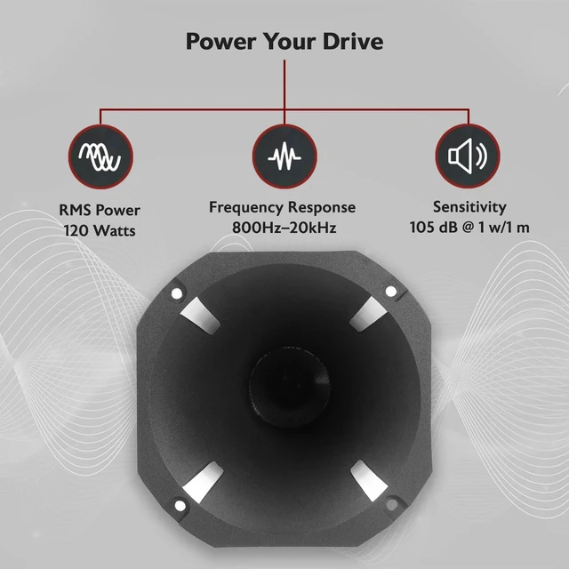 Alt view image 2 of 5 - Rockville HT120 2" Car/Pro Aluminum Horn Titanium Tweeter, 2" Voice Coil
