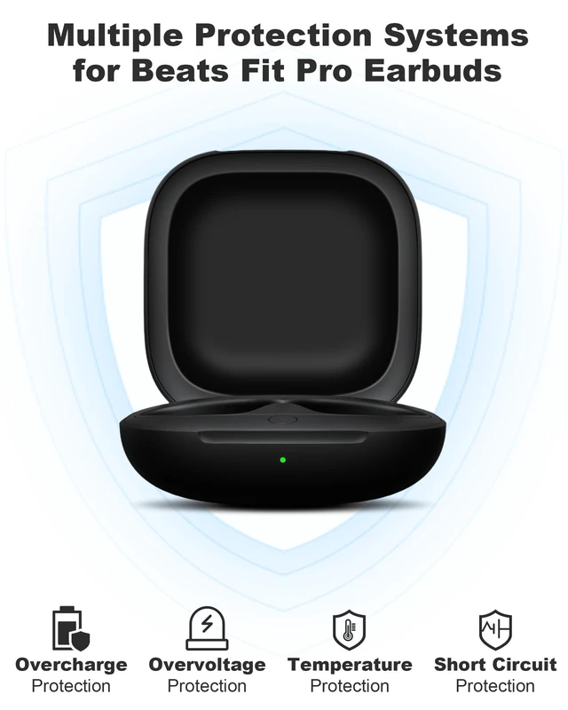 Alt view image 3 of 5 - NPYXBR Charging Case Replacement for Fit Pro Wireless Charger Case with Bluetooth Pairing Button, 700mAh Battery, Earbuds Not Included