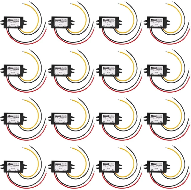 Main image of Weewooday 16 Pieces Direct Current Converter 12v to 5v 3a 15w Power Adapter