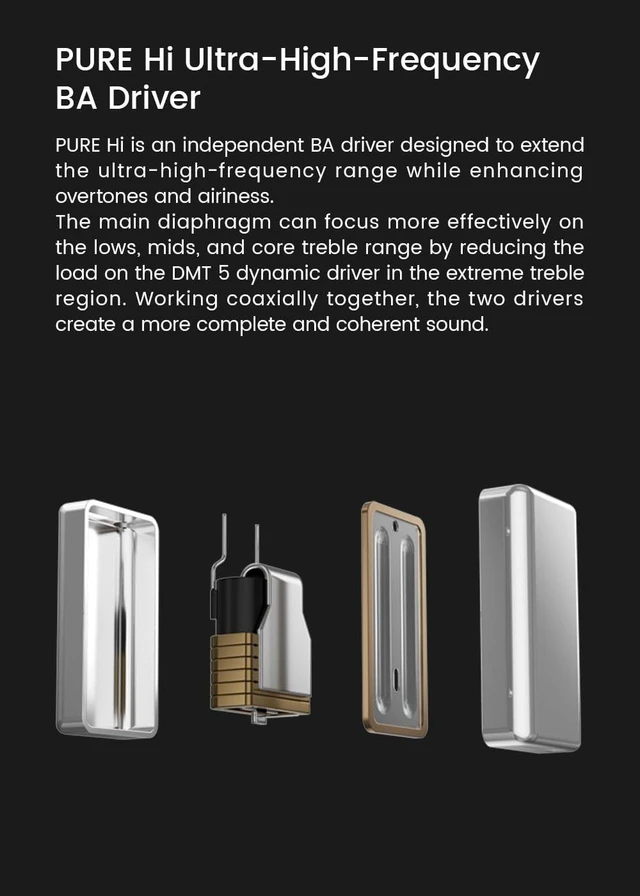 Alt view image 3 of 5 - TANCHJIM Ola1DD+1BA Hybrid Wired Earbuds Lightweight IEM 4.4mm Without Mic