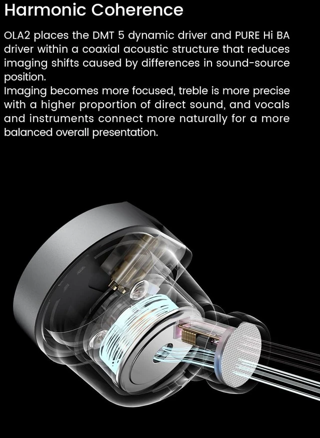 Alt view image 4 of 5 - TANCHJIM Ola1DD+1BA Hybrid Wired Earbuds Lightweight IEM 4.4mm Without Mic