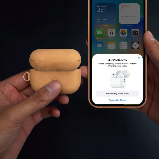 Alt view image 5 of 5 - Maogoam Genuine Crazy Horse Leather Case Cover for Apple AirPods Pro 2/1