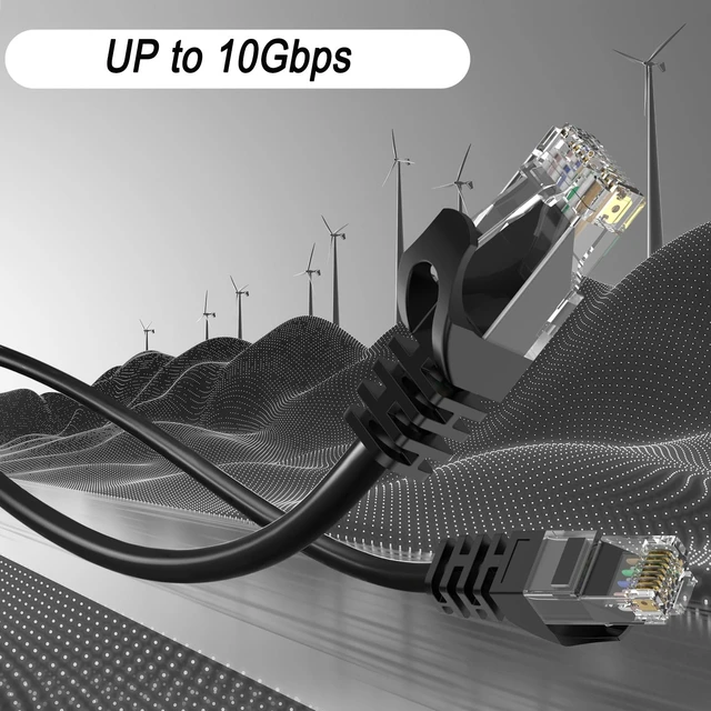 Alt view image 2 of 5 - Lteirwe 150FT Cat6 Ethernet Cable 10Gbps High Speed,Black