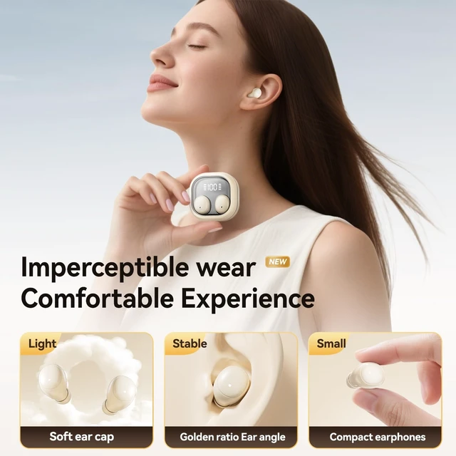 Alt view image 2 of 5 - Invisible Small Earbuds Bluetooth Tiny Discreet Hidden In Ear Earbuds Mini Wireless Headphones Headsets for Work Small Ears Side Sleepers Comfortable Ear Buds Earphones for Women Sleeping on Si