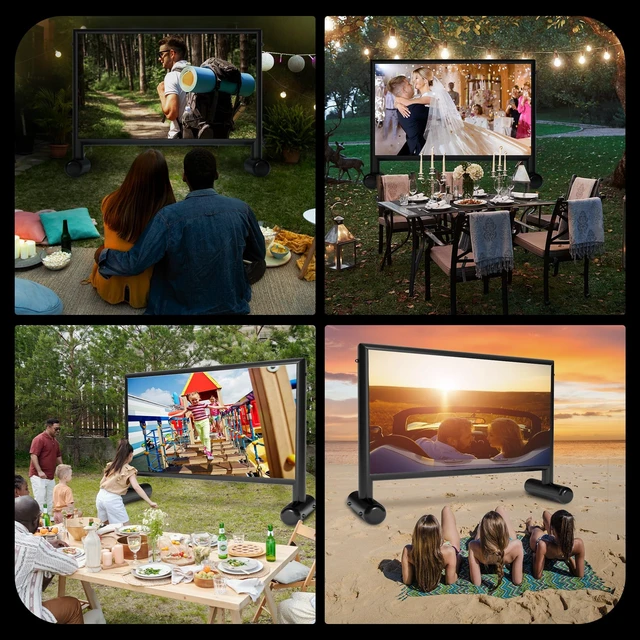 Alt view image 5 of 5 - Heipigo 11FT Inflatable Projector Screen Blow Up Movie Screen Outdoor