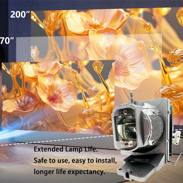 Alt view image 3 of 5 - Qexudu BL-FU240H/SP.7G901GC01 Replacement Projector Lamp Bulb for Optoma HD145X HD146X HT32LV-4K HD28HDR DH351 HD27eH HD28B HD28e HD280e HD28H HD29He HD15H with Housing