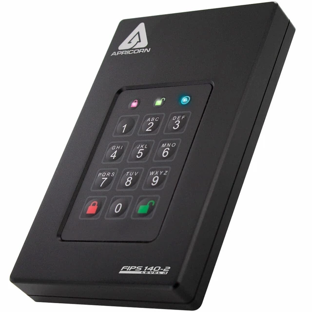 Alt view image 2 of 5 - Apricorn 1TB Aegis Fortress L3- FIPS Level 3 Validated USB 3.0 Hardware Encrypted Portable Drive (AFL3-1TB)