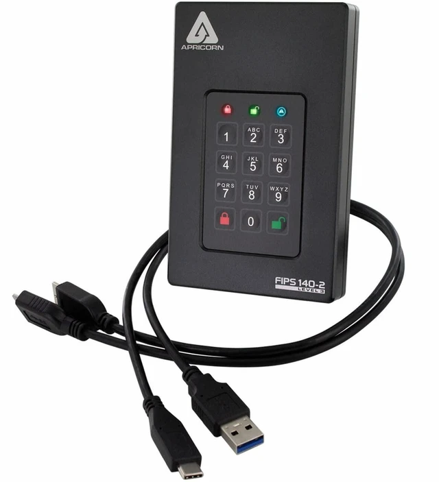 Main image of Apricorn 1TB Aegis Fortress L3- FIPS Level 3 Validated USB 3.0 Hardware Encrypted Portable Drive (AFL3-1TB)