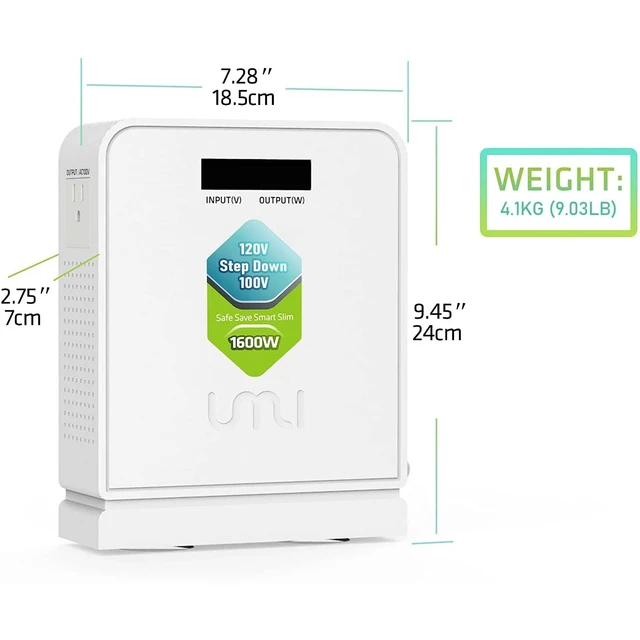 Alt view image 2 of 5 - 120V to 100V 1600W Step Down Voltage Converter for Japan appliances in US