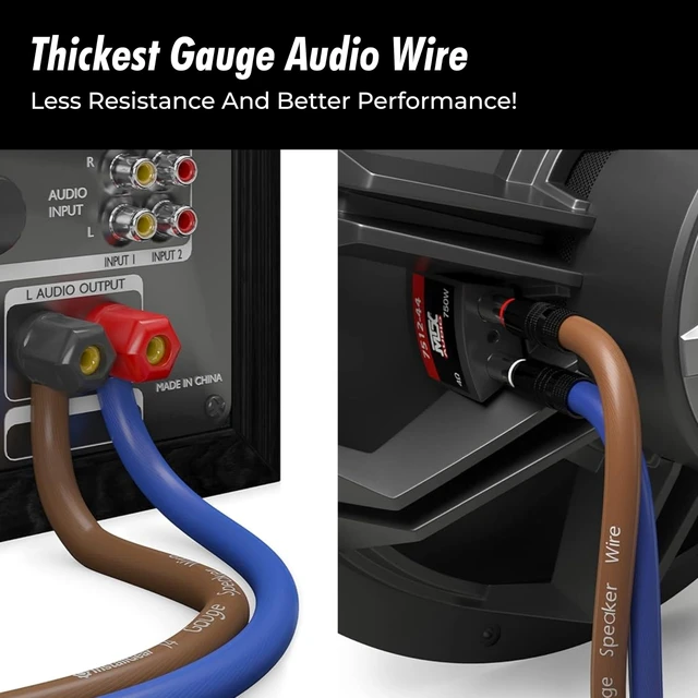 Alt view image 4 of 5 - InstallGear 14 Gauge Speaker Wire 100 ft Cable, 14 AWG