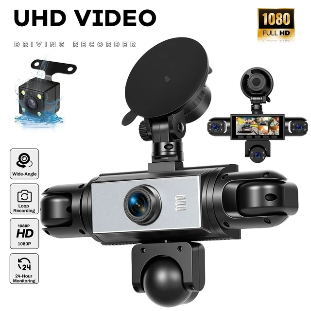 Alt view image 2 of 5 - 5-Lens Dash Cam for car 360Wide Angle 3.16 Inch 1080P Dash Camera with Loop Recording Reversing Assistant 24-H Monitoring Easy Installation