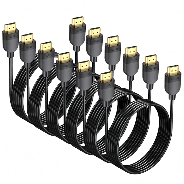Main image of 4K HDMI Cable 6FT 6-Pack, HDMI 2.0 Cord, 4K@60Hz, 2K 1080P@144Hz, 18Gbps