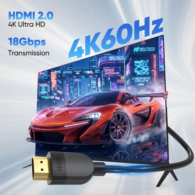Alt view image 3 of 5 - 4K HDMI Cable 6FT 6-Pack, HDMI 2.0 Cord, 4K@60Hz, 2K 1080P@144Hz, 18Gbps