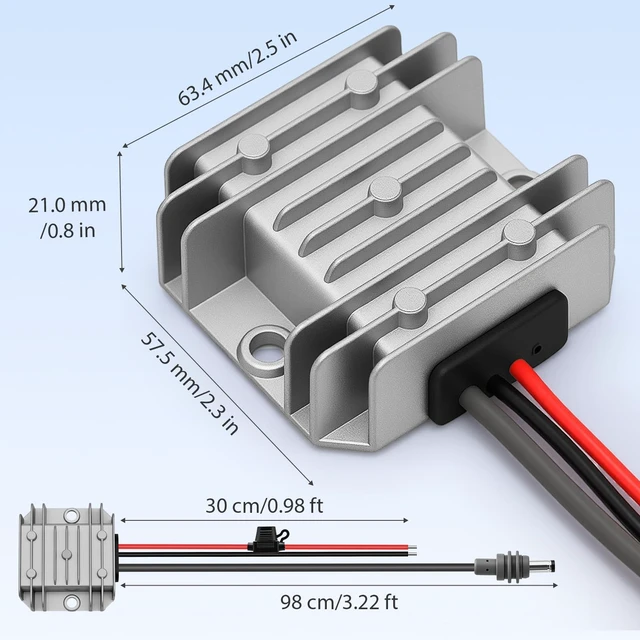 Alt view image 4 of 5 - Starlink Mini 12V Adapter DC Step Up Converter Starlink Mini Power Cord 12V/24V to 30V 3.5A Starlink Mini Power Supply Boost Conversion with Fuse