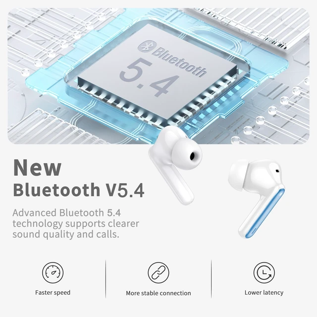 Alt view image 2 of 5 - Wireless Earbuds, 2026 Bluetooth 5.4 Ear Buds in Ear with 4 ENC Noise Cancelling Mic, New Wireless Earphones HiFi Stereo Deep Bass 40H Playtime, In-Ear Bluetooth Earbuds LED Display IP7,