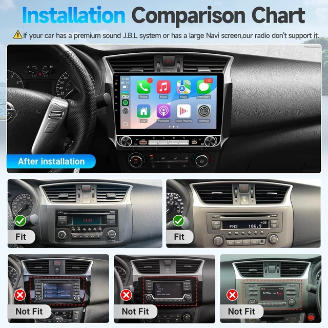 Alt view image 2 of 5 - Android 13 Car Radio for Nissan Sentra 2013-2017 4+64G Stereo Upgrade
