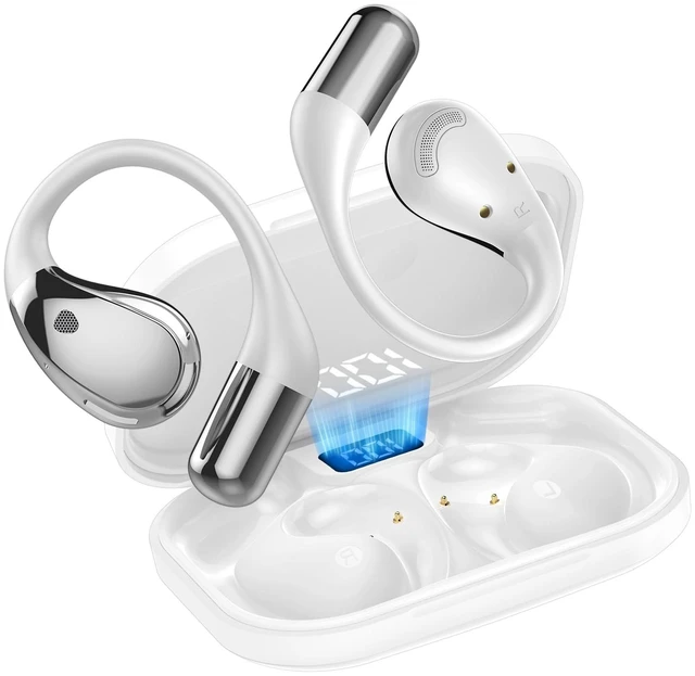 Main image of Conyat Open-Ear Headphones, Bluetooth 6.0 Wireless Earbuds Powerful Sound, 40H Open Ear Earbuds with ENC Mic, Adjustable Ear Hooks, Shell White