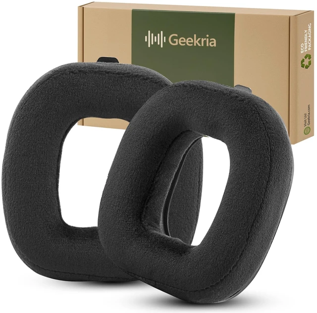 Main image of Geekria Comfort Velour Replacement Ear Pads Compatible with Logitech Astro A50 Gen 3 Headphones Ear Cushions, Repair Parts (Black)