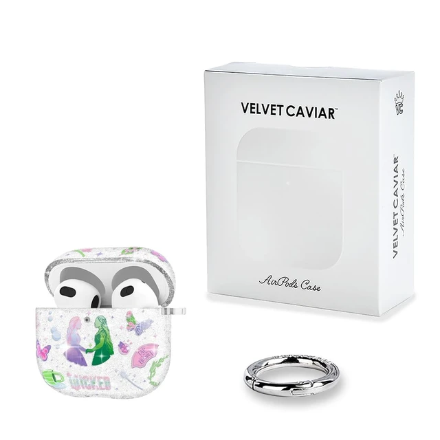 Alt view image 5 of 5 - VELVET CAVIAR for AirPods 5 / AirPods 4 Case (2026/2024) - Cute Protective Hard Cover with Keychain - Wicked for Good Glitter