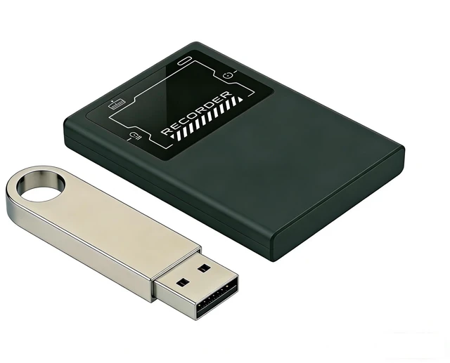 Main image of BUKUCCETA 64GB Yellow Magnetic Voice Activated Recording Device - USB Flash Drive, Voice Recorder with AI Noise Reduction, Portable Audio Recorder for Lectures