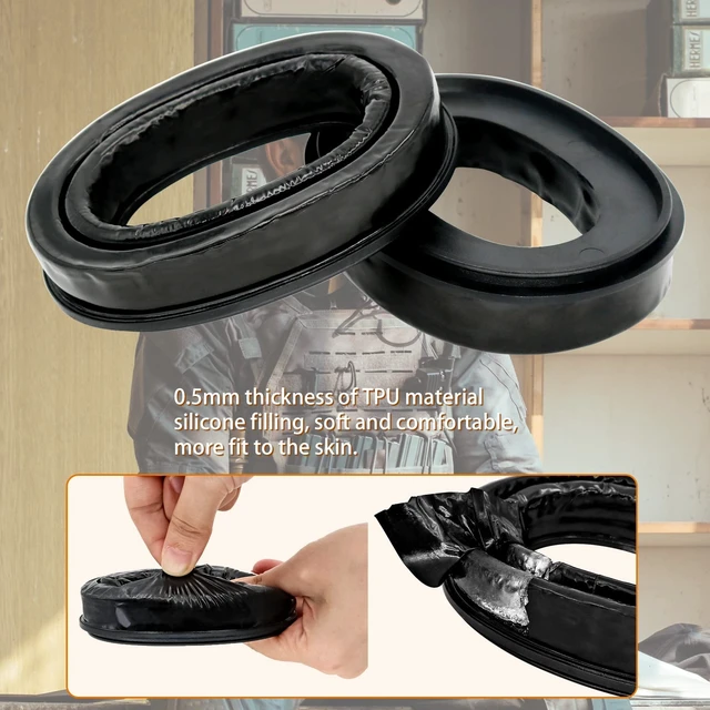 Alt view image 2 of 5 - COMBATGEAR Gel Earpads Compatible with Comtac Headsets Tactical Headsets,Gel Seal for Comta Ear Protection