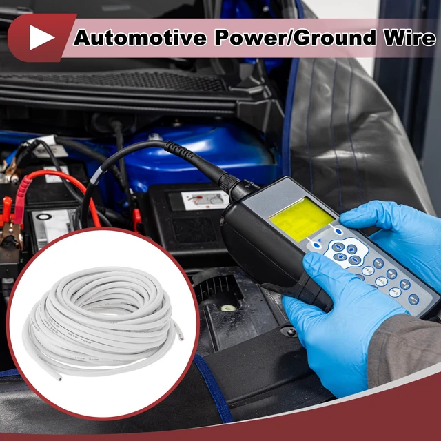 Alt view image 2 of 5 - HEROFFIX Electrical Ground Wire Automotive Power Wire 49FT White TC 1 Pcs 18AWG 3 Conductor Fully Insulated& Soft Touch Jacket Universal