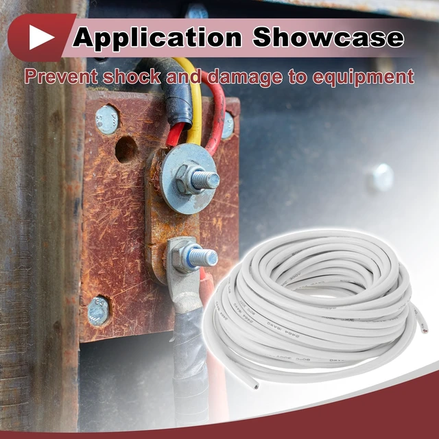 Alt view image 3 of 5 - HEROFFIX Electrical Ground Wire Automotive Power Wire 49FT White TC 1 Pcs 18AWG 3 Conductor Fully Insulated& Soft Touch Jacket Universal