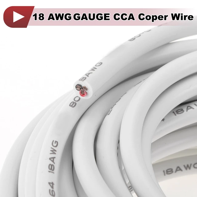 Alt view image 5 of 5 - HEROFFIX Electrical Ground Wire Automotive Power Wire 49FT White TC 1 Pcs 18AWG 3 Conductor Fully Insulated& Soft Touch Jacket Universal