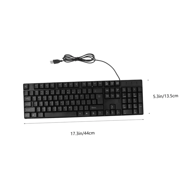 Alt view image 2 of 5 - HOLIDYOYO Full Wired Keyboard and Mouse Combo with Numeric Keypad Durable USB Computer Accessory for Office Home and Cafe Use Ergonomic Design and Productivity