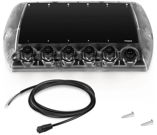 Main image of AS ETH 5PGL - 5 Port Ethernet Switch, Ethernet Box for Humminbird Helix G3N/G4N, XPLORE, APEX, SOLIX Fish Finders, 411850-1