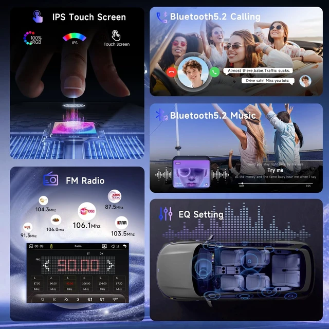 Alt view image 4 of 5 - Inefala Car Radio for Mitsubishi Lancer 2008-2017 with Carplay Android Auto